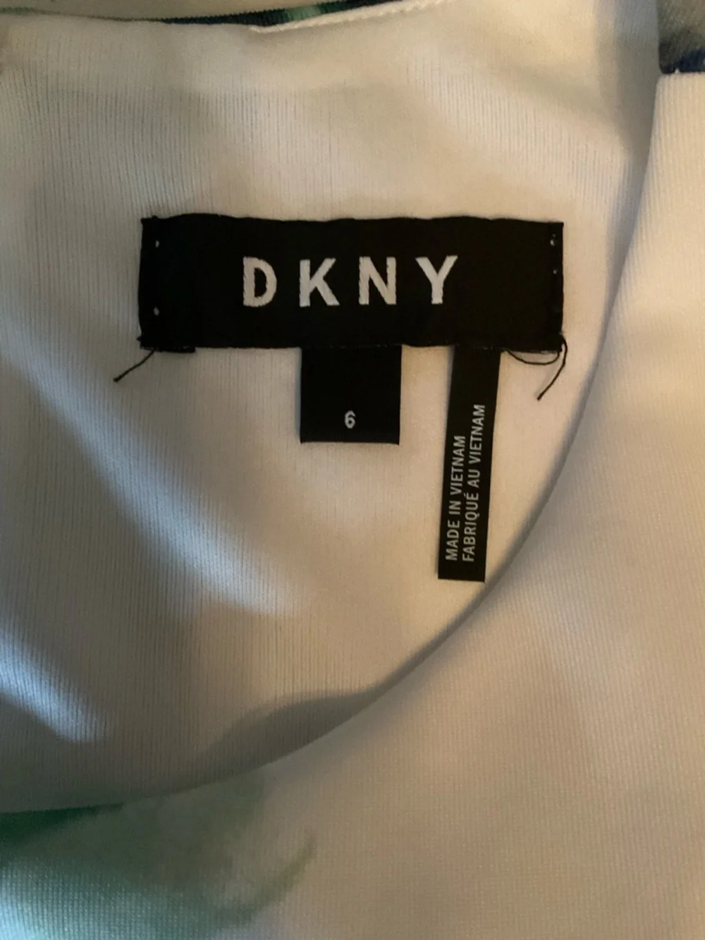 DKNY White Floral Sleeveless Fit & Flare Dress Size 6 - Picture 5 of 10